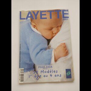 Revue Tricot Phildar créations Layette 2001 35 modèles 1er âge à 4 ans (Francais